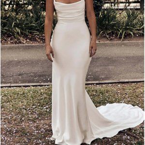 Honey Silk Wedding Gown
